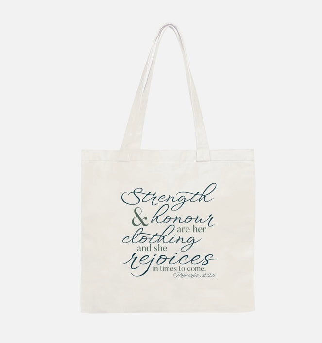 Proverbs 31 Cotton Tote Bag